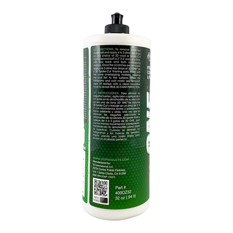 3D One 400 Hybrid Compound & Finishing Polish - 32 oz