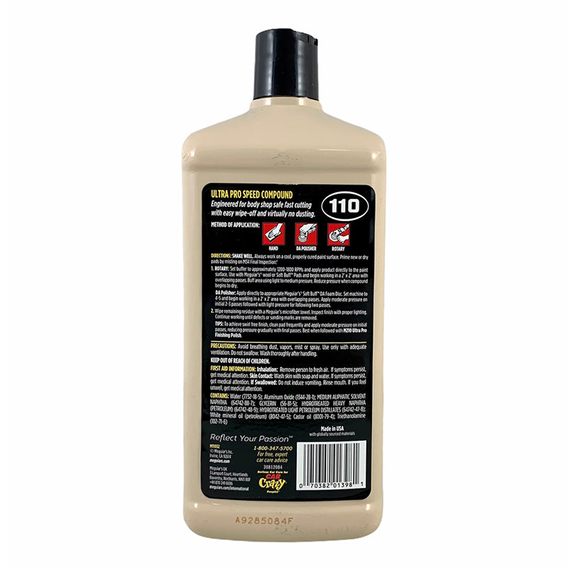 Meguiar’s M110 Mirror Glaze Ultra Pro Speed Compound - 32 oz